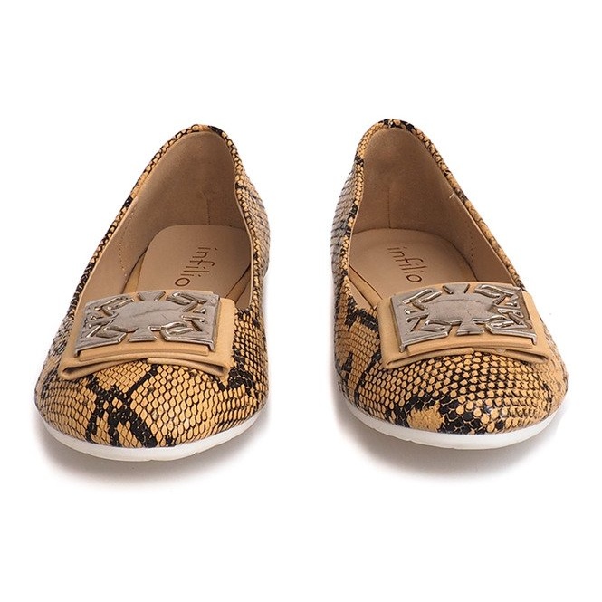 Ballerinat, joissa rusetti LU17 Beige 1