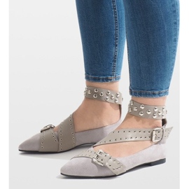 Harmaat kengät, joissa on B12-8-nastat vaaleanpunainen 1