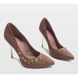 Vaaleanpunainen Velour Stilettos DD55P 1 Vaaleanpunainen Velour Stilettos DD55P 1