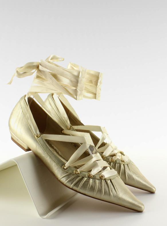 Ballerinat nauhalla nilkan ympärillä 391029-2 kameli harmaa 2