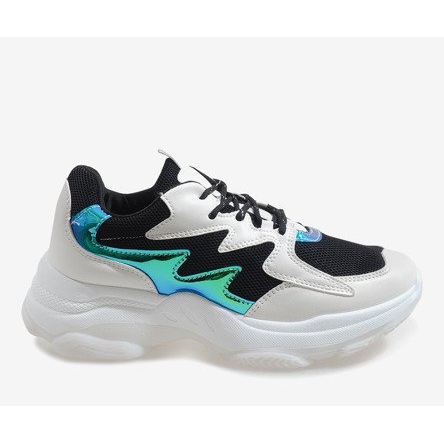 Muodikkaat mustat LL1730 -urheilukengät valkoinen 1