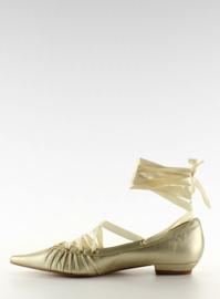 Ballerinat nauhalla nilkan ympärillä 391029-2 kameli harmaa 1