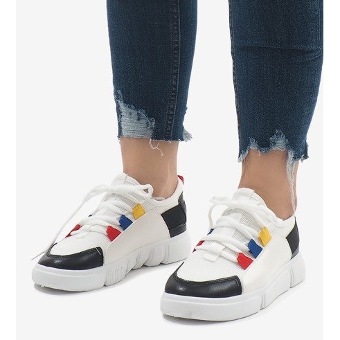 Mustavalkoiset urheilukengät lenkkarit 2018-9 valkoinen 1