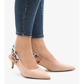 Vaaleanpunaiset pumput HD-33-kantapäässä vaaleanpunainen 1