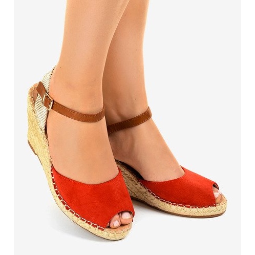 Punaiset kiilamaiset sandaalit 2895 punainen 1