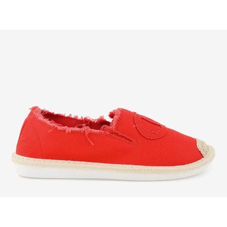 Punaiset liukuvat espadrillit XY2618-4 punainen 1