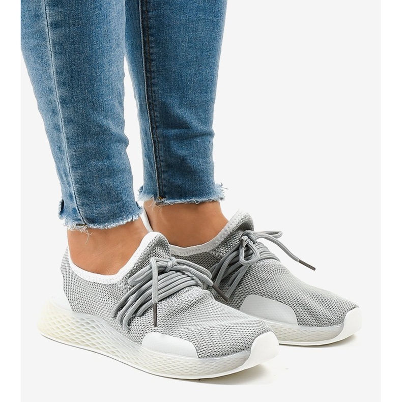 Harmaat naisten urheilukengät B-6851 1