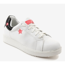 Valkoiset lenkkarit runsaasti koristeltu 2189-23 valkoinen musta 1