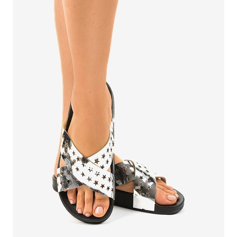 Hopeiset tossut ja tähdet D7627-3 monivärinen 1