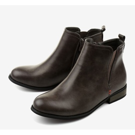 Harmaat eristetyt saappaat Simplegleam -vetoketjulla 1