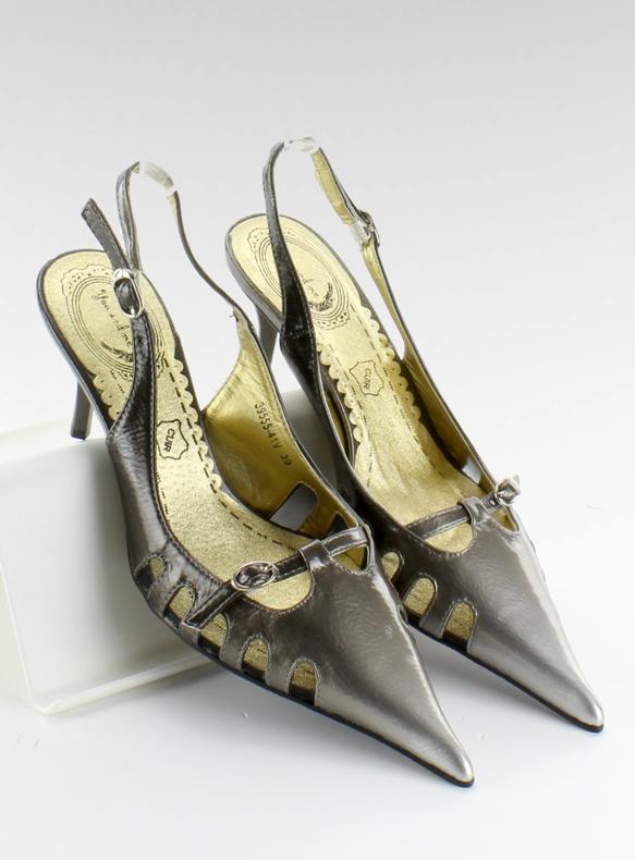 Korkokengät avoimella korolla 39555-41V harmaa 1