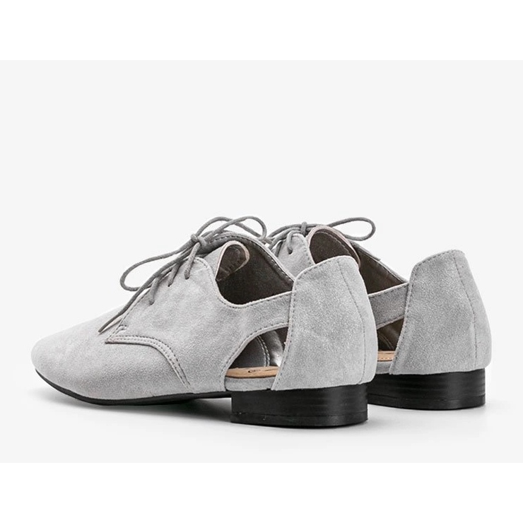 Harmaat kiiltävät matalat leikkaukset Dorothy -kengät 1