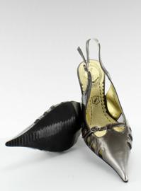 Korkokengät avoimella korolla 39555-41V harmaa 2