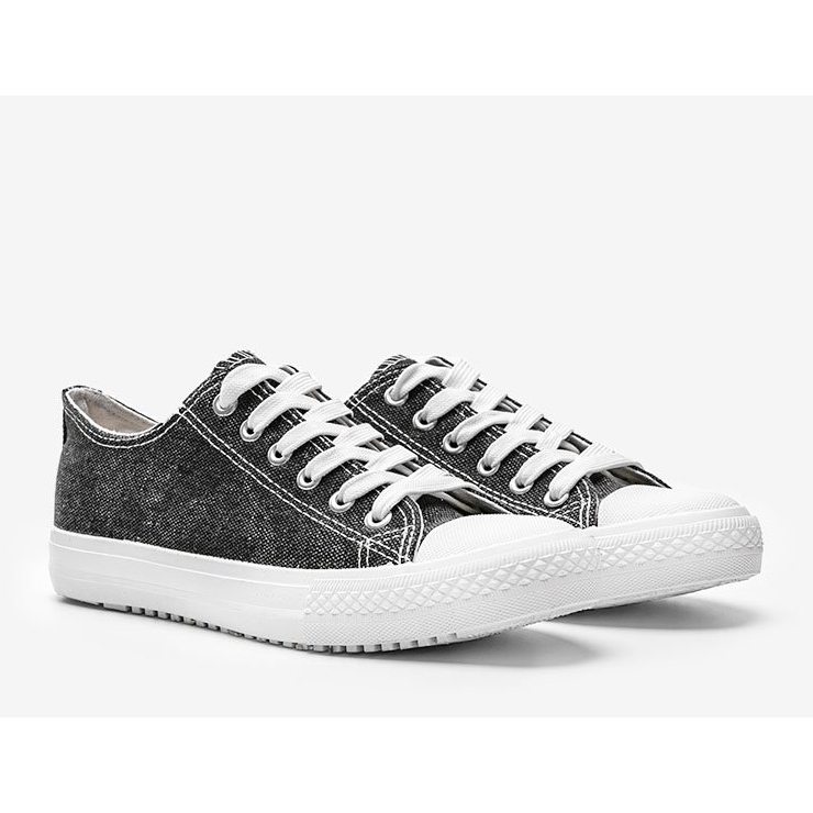 Kiiltävät mustat Cora -lenkkarit 1