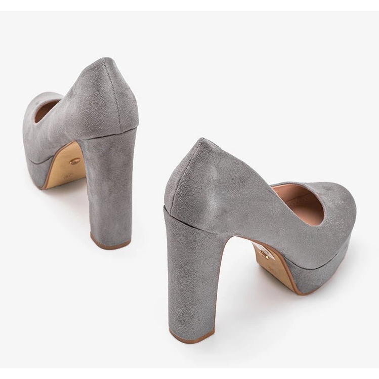 Harmaat korkokengät Aisha -alustalla 1