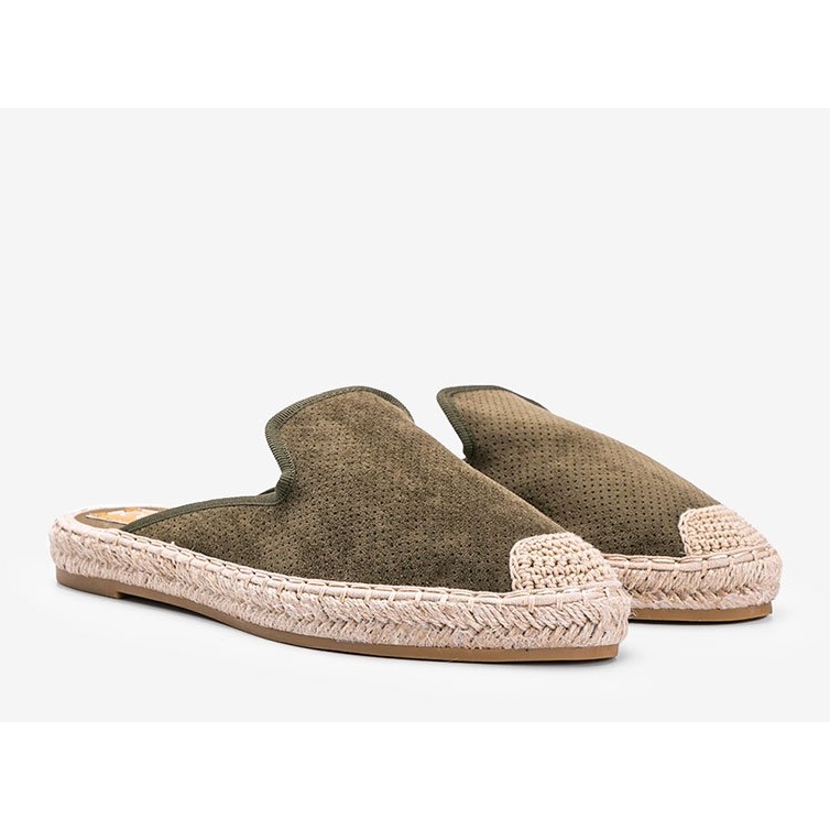 Vihreät varvastossut, joissa on sisäänrakennettu Kinshasan etuosa 1