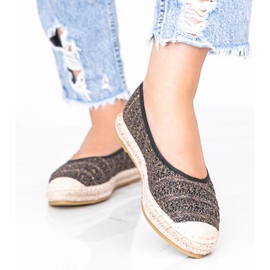Ruskeat espadrillit kultaisella Zoey -langalla 1