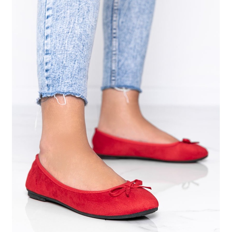 Punaiset ballerinat jousella Angelina punainen 1