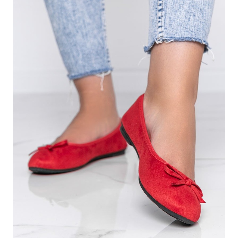 Punaiset ballerinat jousella Angelina punainen 2