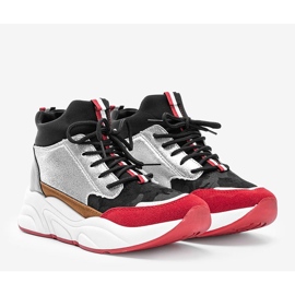 Mustat lenkkarit paksussa Cassadi -pohjassa monivärinen 1