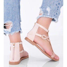 Beige sandaalit koristeltu Cersi -kuutiometrillä 1