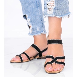 Naisten mustat Rosina -sandaalit 1