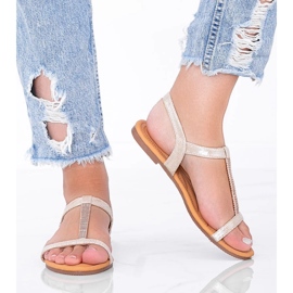 Igi beige holografiset naisten sandaalit 1