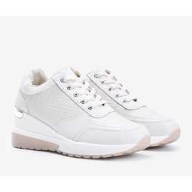 Beige kiilamaiset lenkkarit punotulla Dianne -kuviolla 1