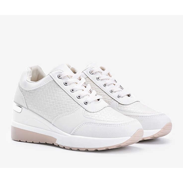 Beige kiilamaiset lenkkarit punotulla Dianne -kuviolla 1