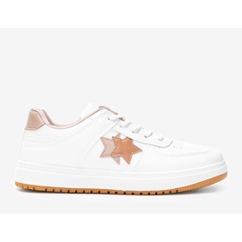 BM Valkoiset ja ruskeat lenkkarit Polja -tähdillä valkoinen 1