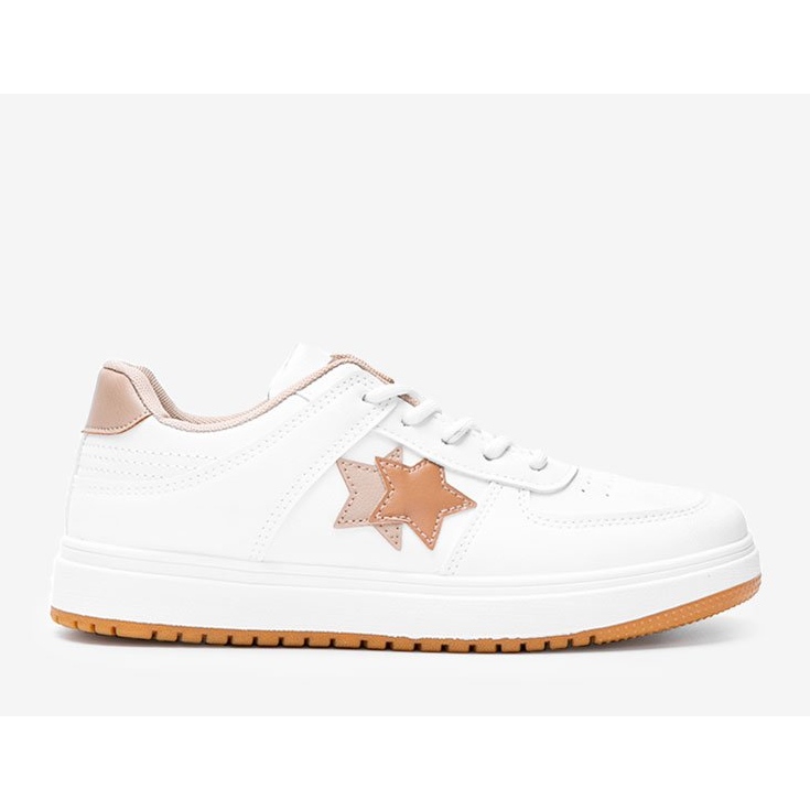 BM Valkoiset ja ruskeat lenkkarit Polja -tähdillä valkoinen 1