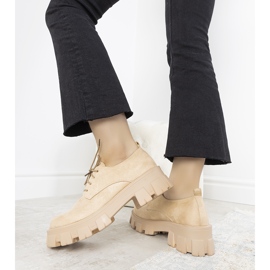 Beige kengät paksulla Melisande -pohjalla 1