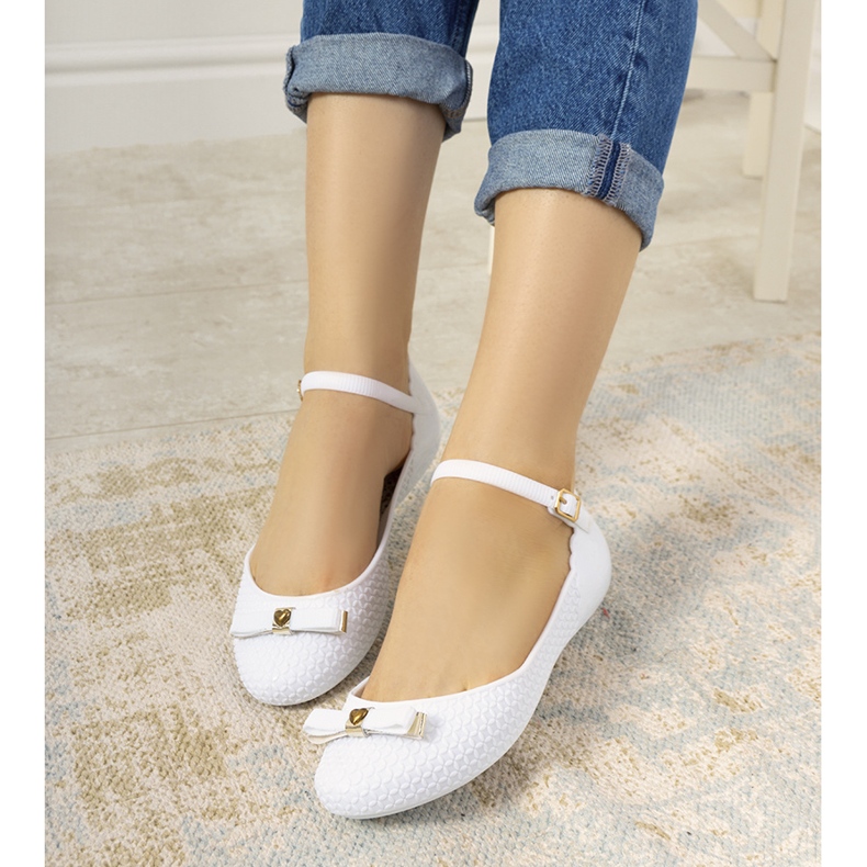 Naisten valkoiset kanervat ballerinat valkoinen 1