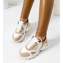 Gordani vaaleanpunaiset lenkkarit metallisilla sisäosilla beige 1