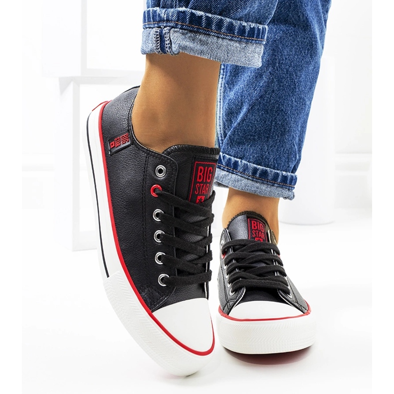 Naisten mustat tennarit Big Star JJ274129 1