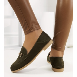 Vihreät Aniria tasakorkoiset housut khaki 1