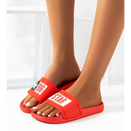 Punaiset naisten Big Star DD274A267 tossut punainen 1