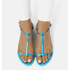 Adelian siniset litteät holosandaalit sininen 1