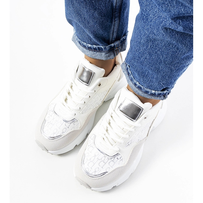 Naisten valkoiset Viale-lenkkarit valkoinen 1