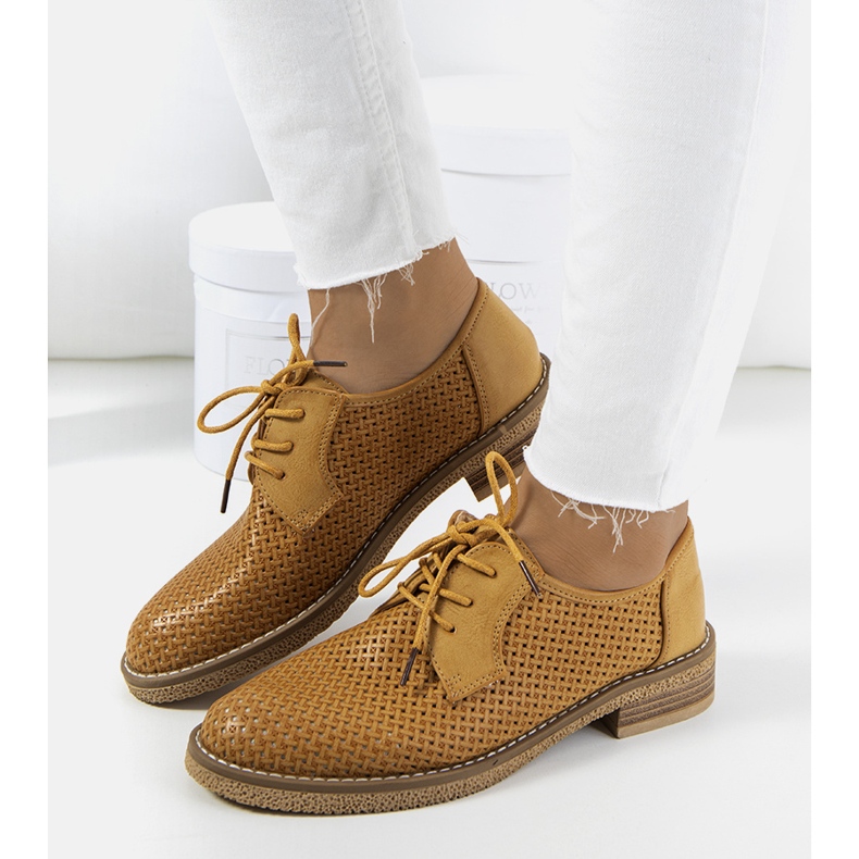 Ortensia ruskeat harjakattoiset oxford-kengät 1