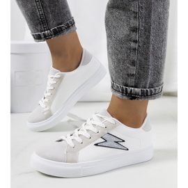 Dings valkoiset ja harmaat tennarit valkoinen hopea 1