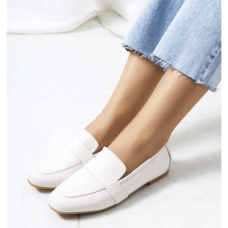 Vaahtera naisten valkoiset nahkakengät valkoinen 1