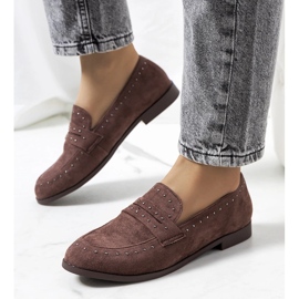 Ruskeat nahkakengät Ishana-napeilla 1