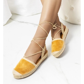 Giannen ruskeat sidotut espadrillit beige 1