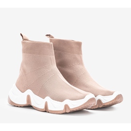 Terica ruskeat korkeat lenkkarit beige 1