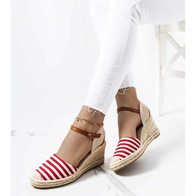 Punaiset espadrillit Garvan-kiilassa beige punainen 1