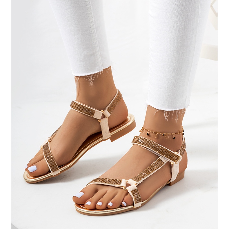 Kultaiset sandaalit Fihelly-kuutiozirkonioilla kultainen 1