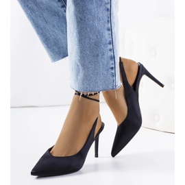 Mustat korkokengät Anneli-sidoksilla 1