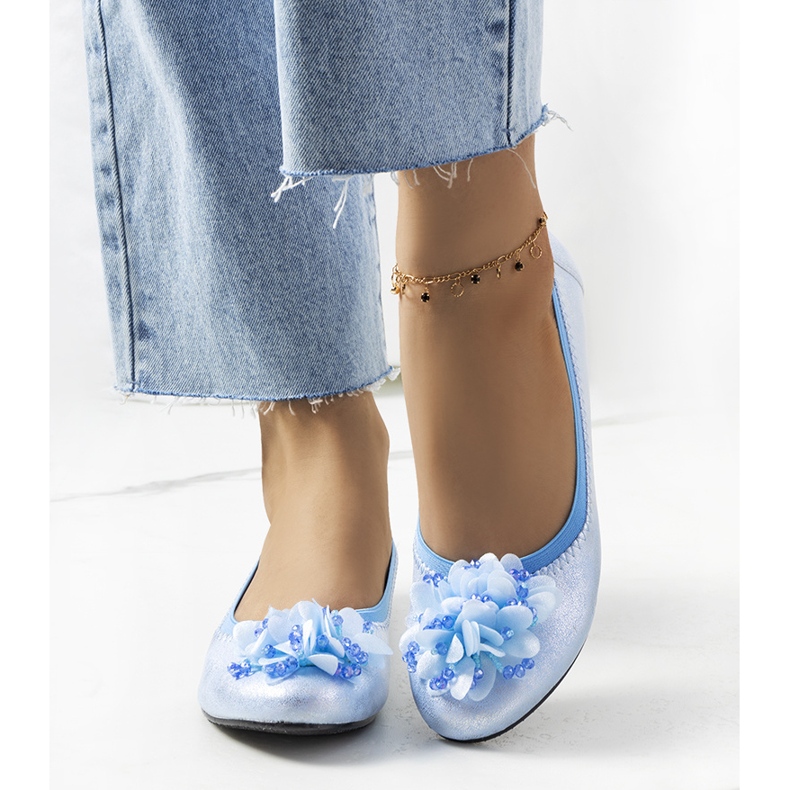 Siniset metalliset duffballerinat sininen 1