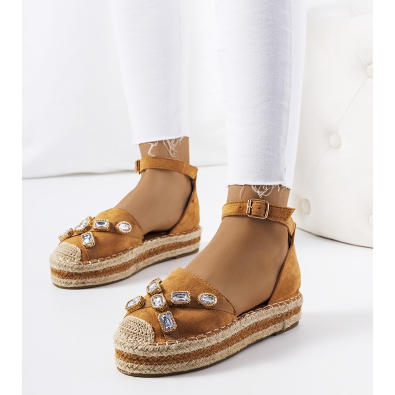 Ruskeat espadrillit Taimi-kuutiosirkoniumoksidilla 1